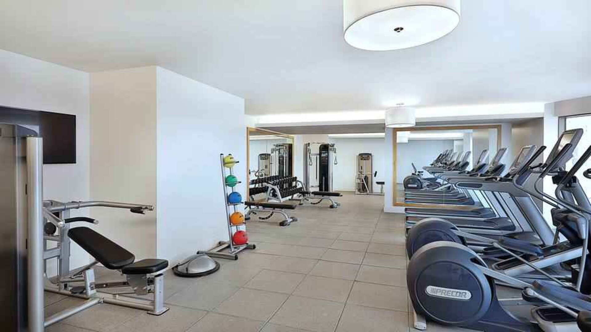 Fitness center at the Hilton Makkah Convention Hotel.