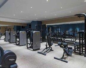 well equipped fitness center at Hilton Astana.