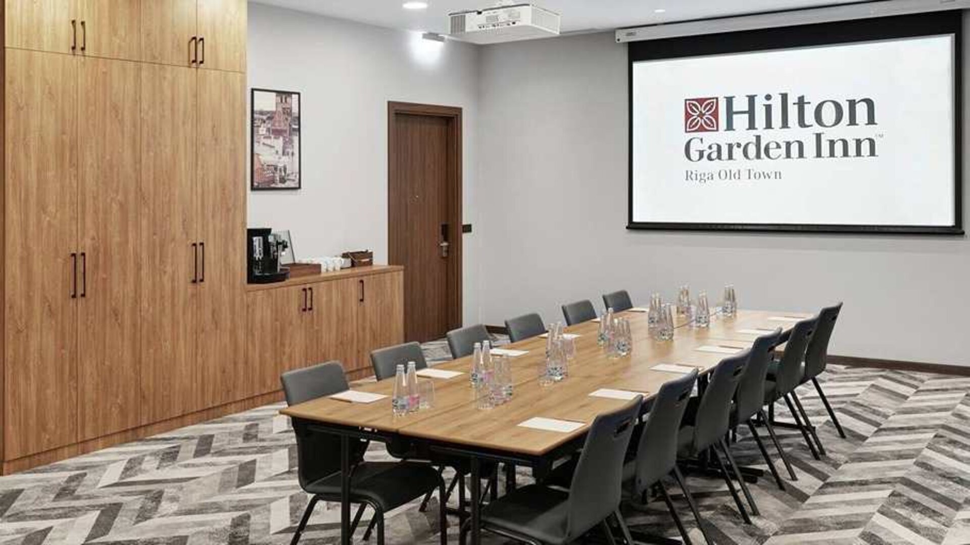 professional meeting room at Hilton Garden Inn Riga Old Town.