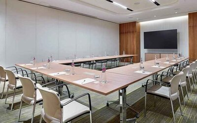 professional meeting room for all business and conference meetings at Hilton Garden Inn Kuwait.