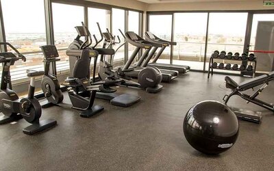 well equipped fitness center at Hilton Garden Inn Nairobi Airport.