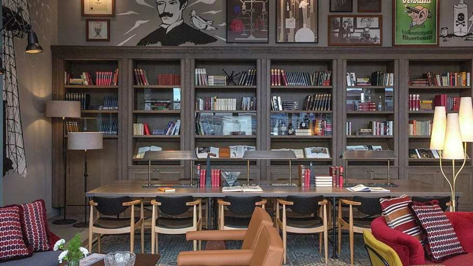 comfortable lounge and coworking space at Canopy by Hilton Zagreb City Centre.