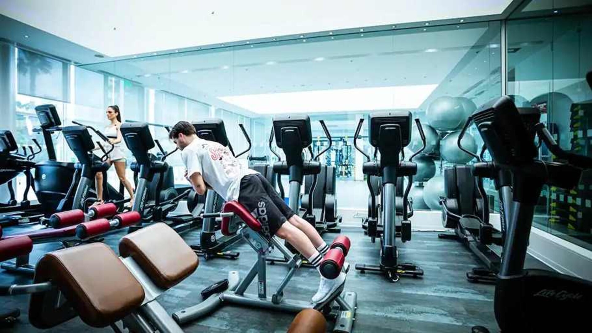 well equiipped fitness center at Hilton Nicosia.