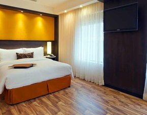 spacious king suite at Hampton by Hilton Vadodara-Alkapuri.