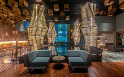 Lobby workspace at the Villa Mercedes Merida, Curio Collection by Hilton.