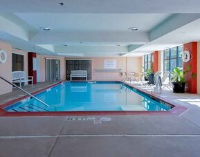 Relaxing indoor pool at the Hampton Inn East Windsor.
