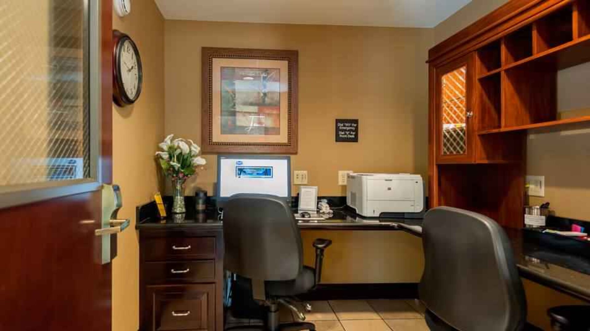 Business center at the Hampton Inn East Windsor.