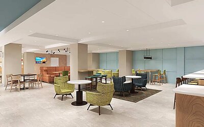 Lobby and lounge area. 