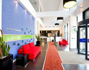 Reception area and lobby seating. 