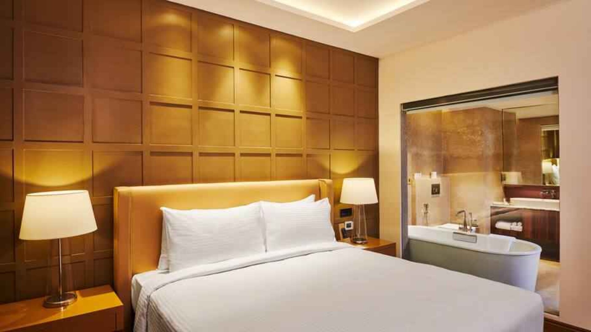 Hotel suite with jacuzzi at the Hilton Garden Inn Lucknow.