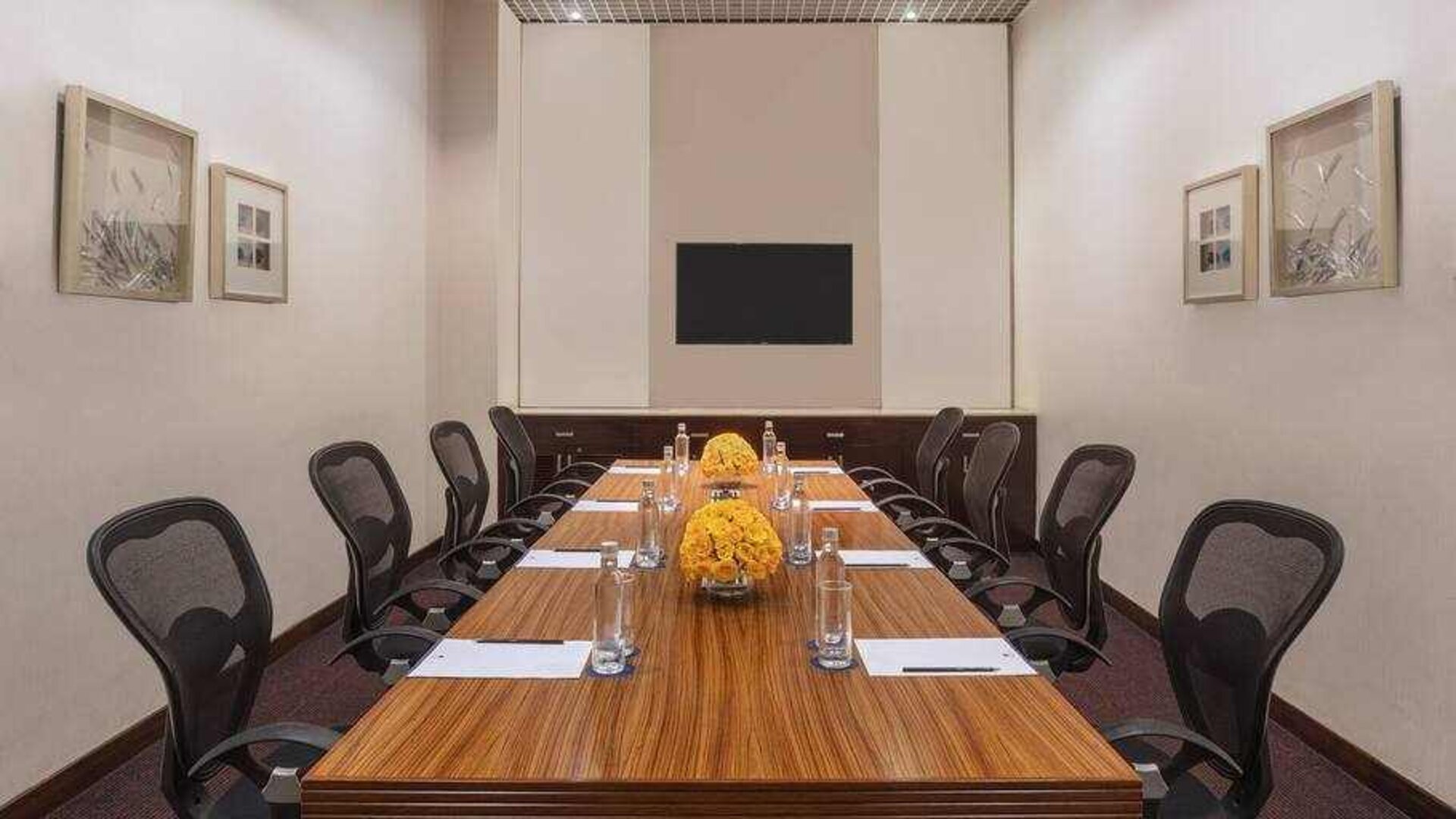 Meeting room at the DoubleTree by Hilton Gurugram Baani Square.