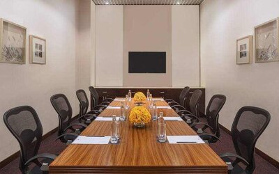 Meeting room at the DoubleTree by Hilton Gurugram Baani Square.