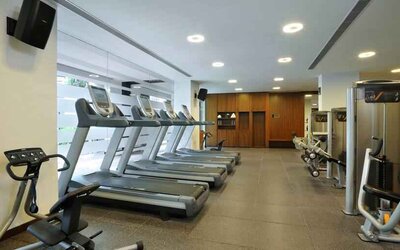 Fitness center at the Hilton Bangalore Embassy GolfLinks.