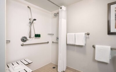 Suite, 1 King Bed with Sofa bed, Accessible (Mobility/Hearing Tub One Bedroom)