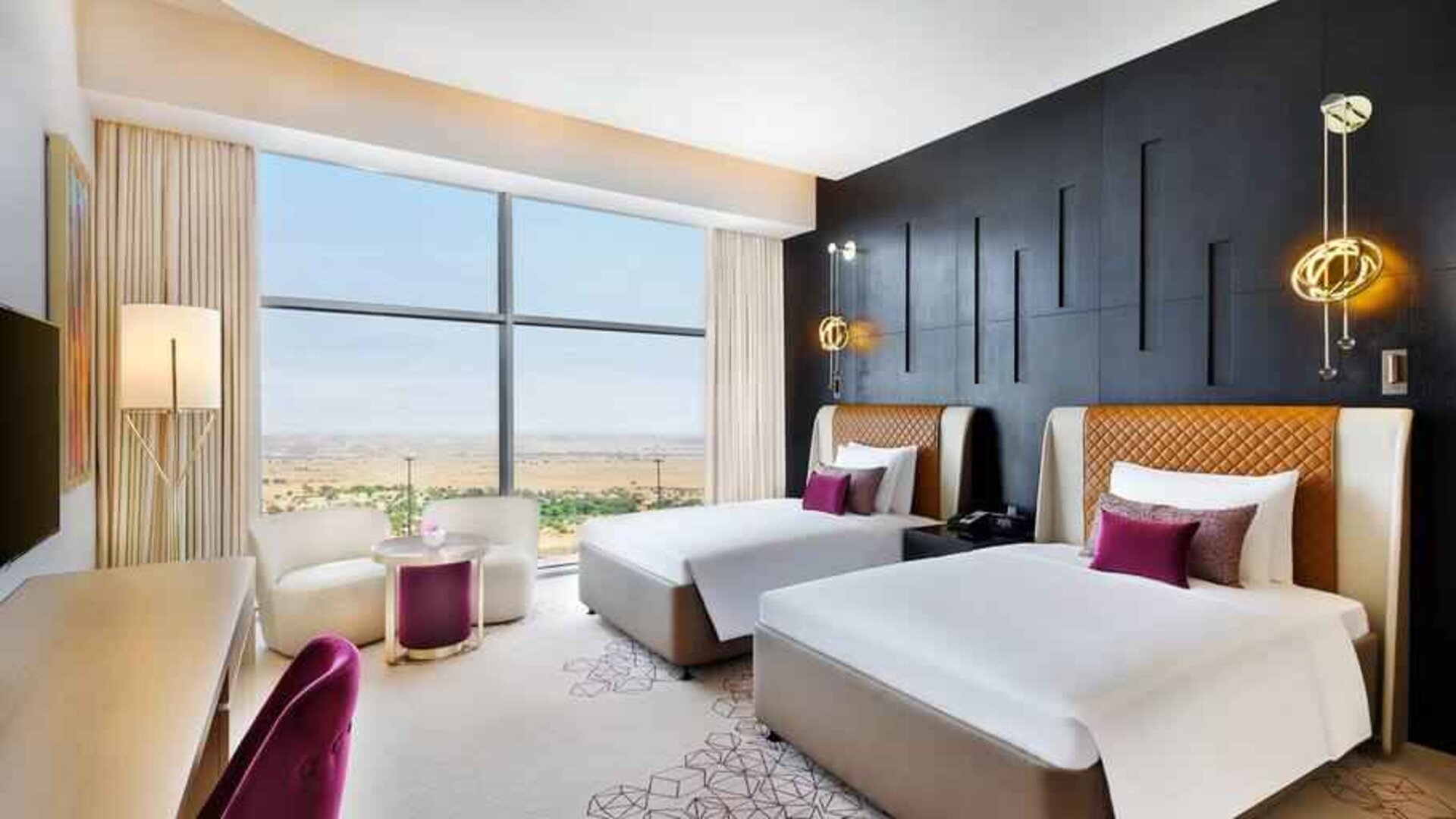 Twin room at the AlRayyan Hotel Doha, Curio Collection by Hilton.