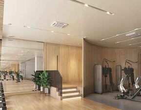 Fully equipped fitness center at the Hilton Kinshasa.
