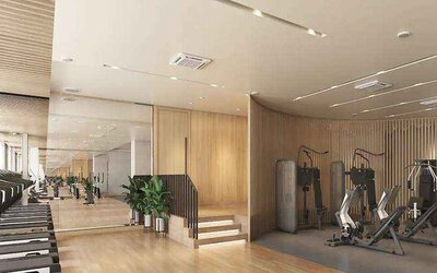 Fully equipped fitness center at the Hilton Kinshasa.