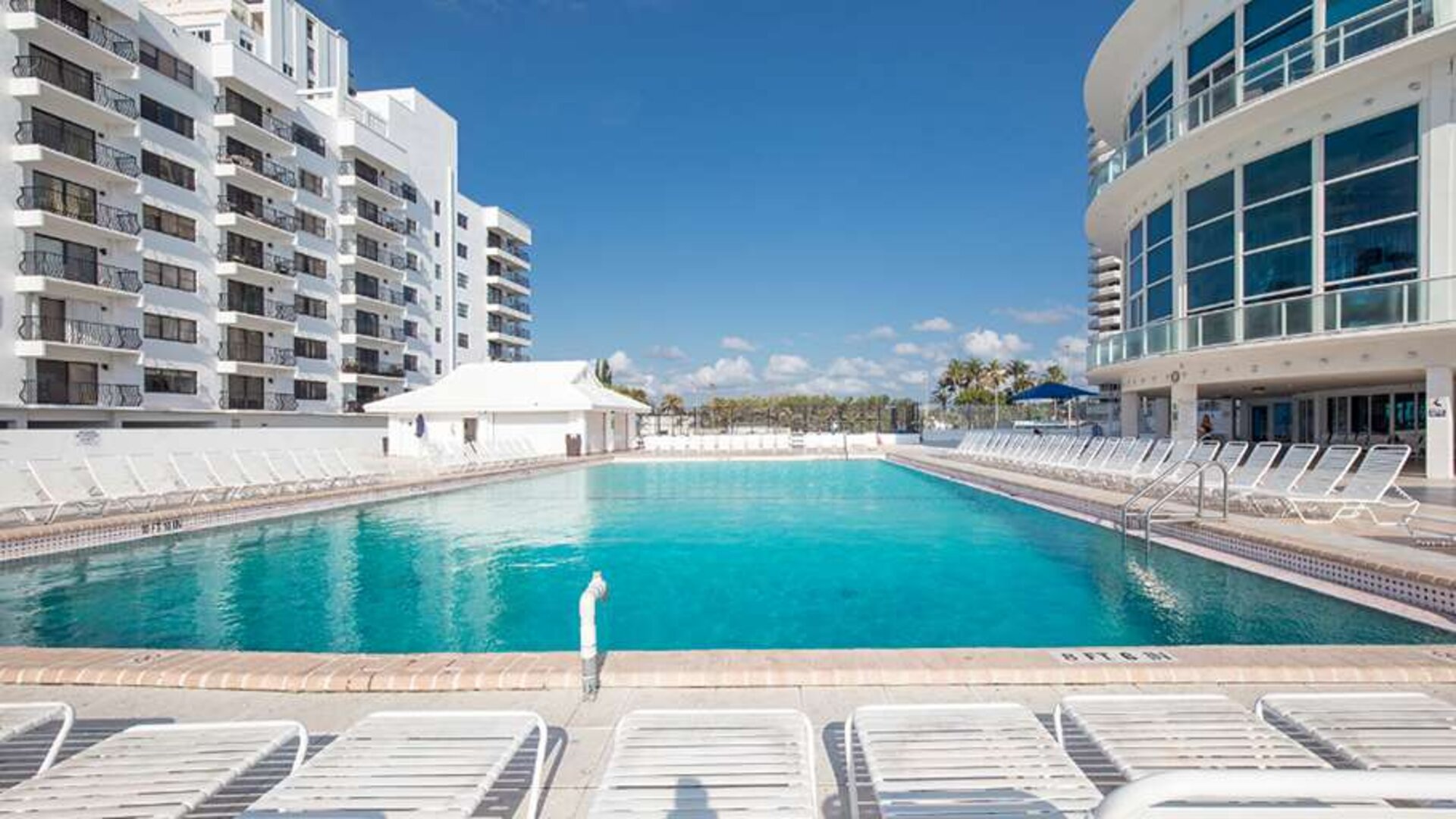 Relaxing outdoor pool at New Point Miami.