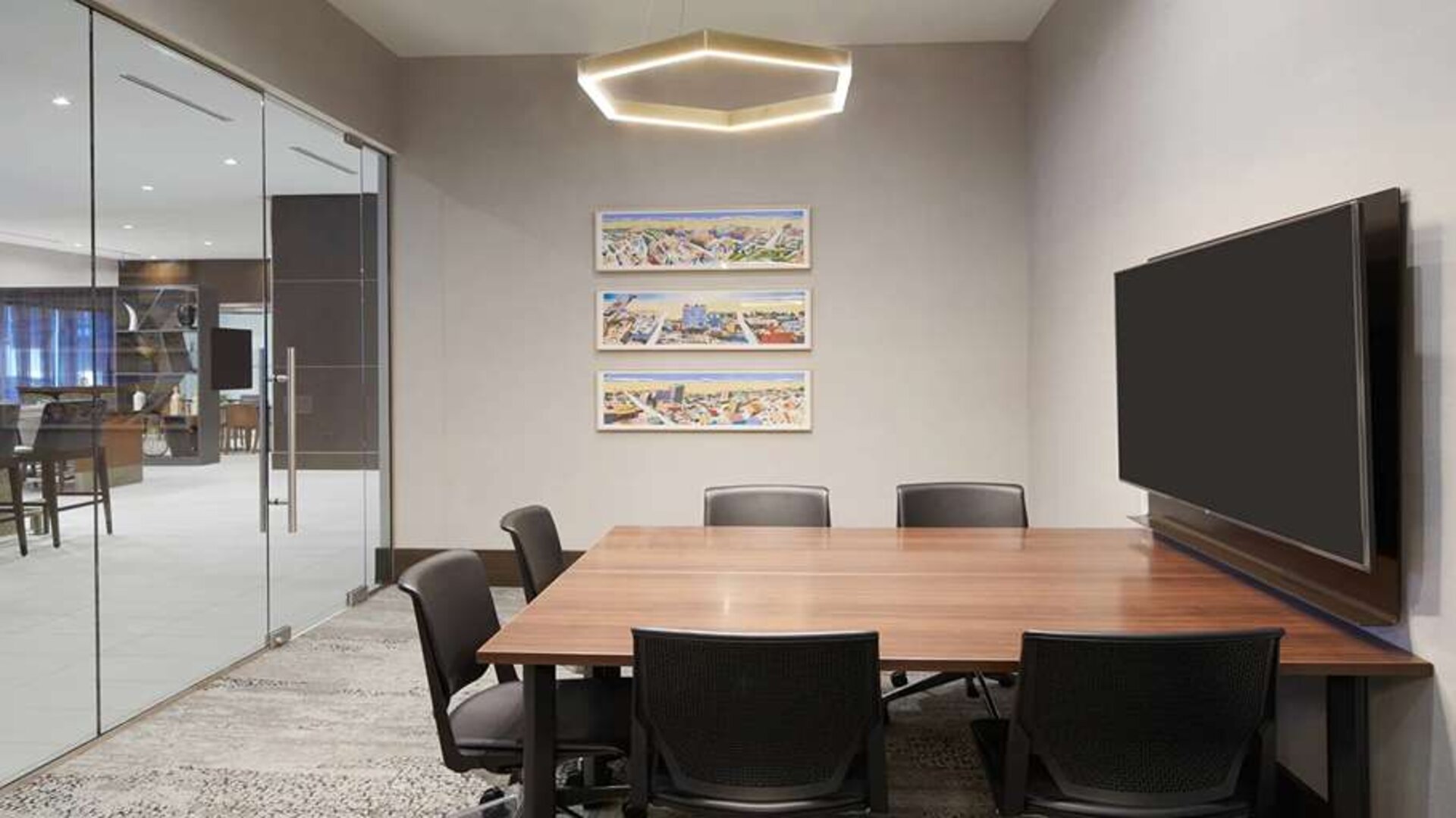 Small meeting room at AC Hotel By Marriott Beverly Hills.