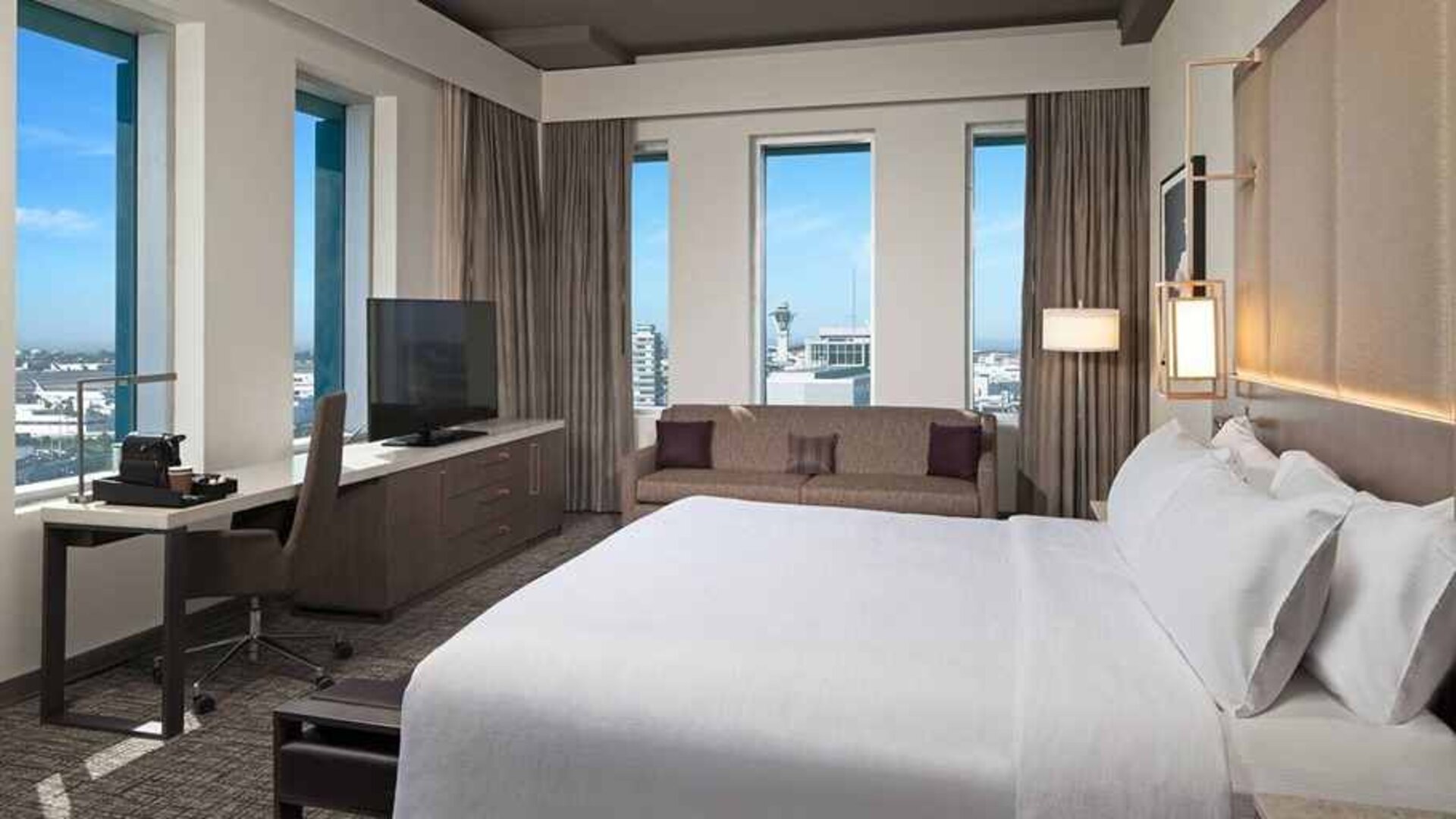 Day use room with natural light at H Hotel Los Angeles, Curio Collection By Hilton.
