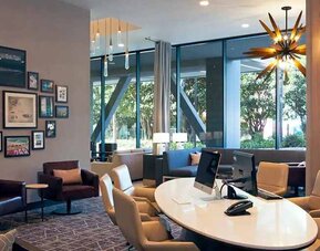 Business center available at H Hotel Los Angeles, Curio Collection By Hilton.
