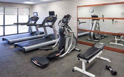 Fitness center available at Courtyard Miami Dolphin Mall.