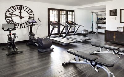 Well equipped fitness center at The Ambrose Hotel Santa Monica.
