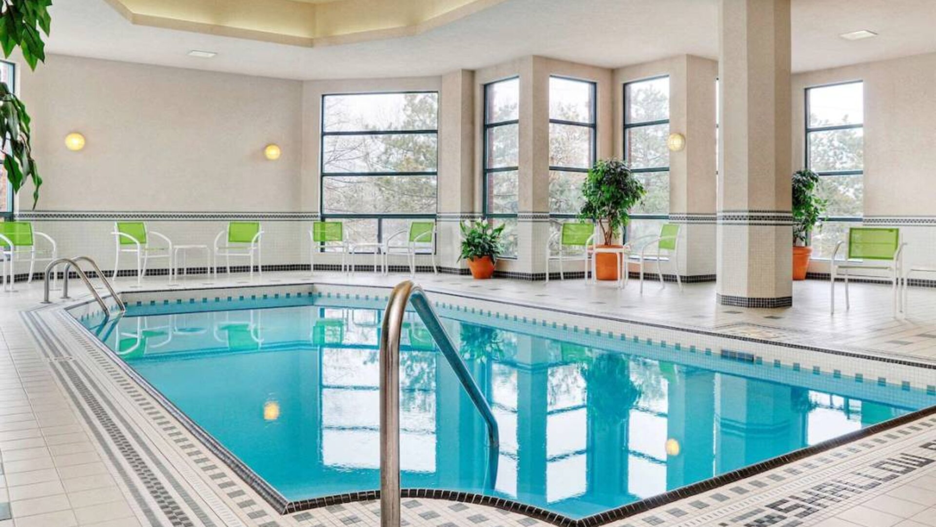 Refreshing indoor pool at Courtyard By Marriott Kitchener.