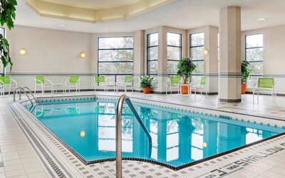 Refreshing indoor pool at Courtyard By Marriott Kitchener.
