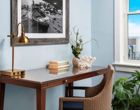 Work station at Sea Crest Beach Hotel.