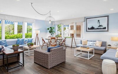 Lounge, lobby and coworking space at Sea Crest Beach Hotel.