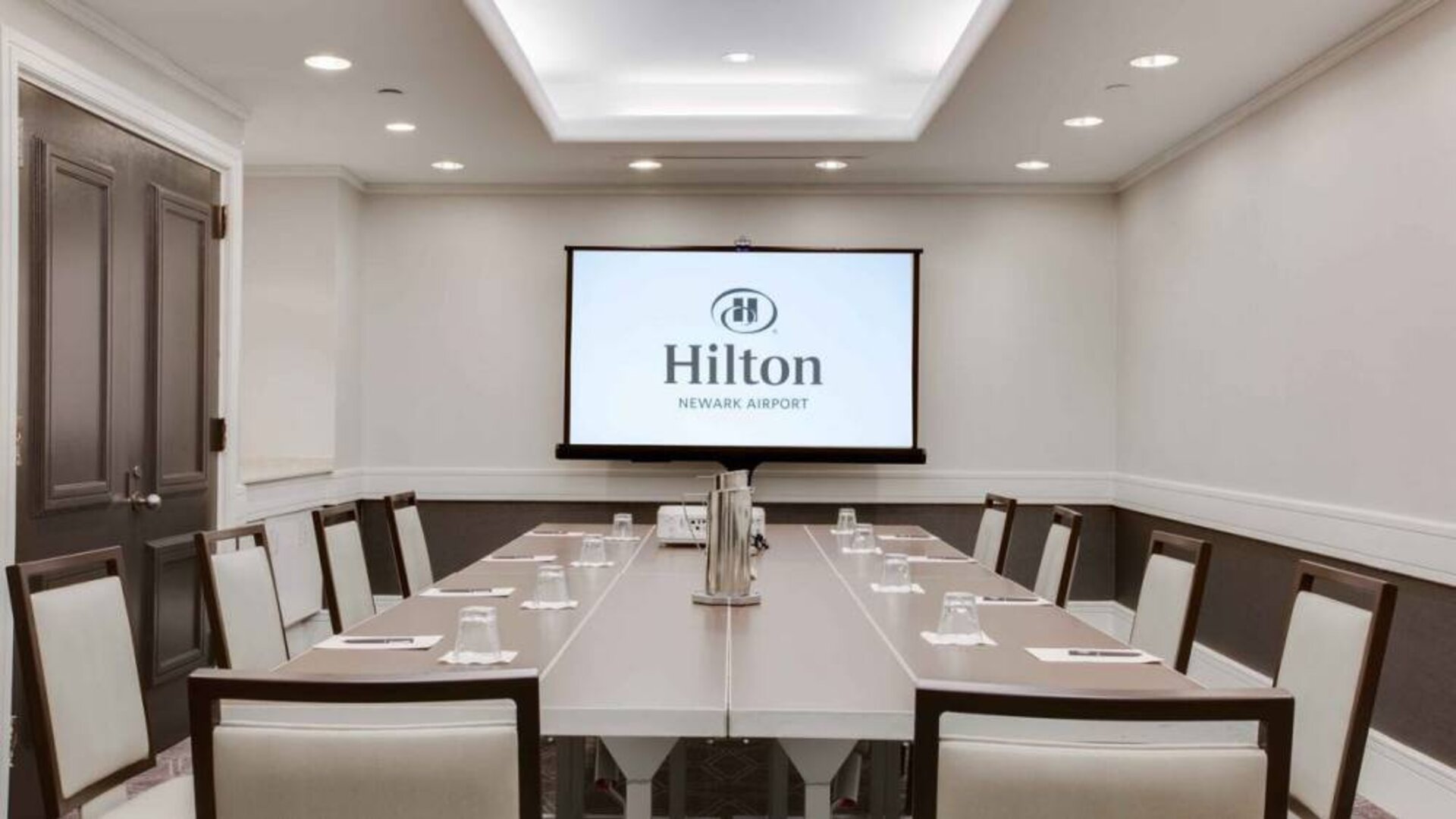 Meeting room available at Hilton Newark Airport.