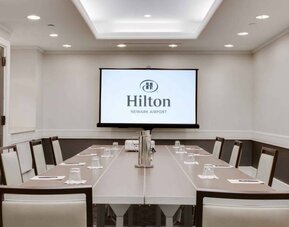 Meeting room available at Hilton Newark Airport.