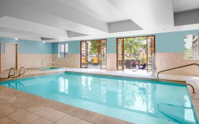 Lovely indoor pool at Holiday Inn Express & Suites Ontario.