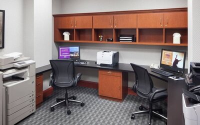 Dedicated business center with PC, printer, and internet at Hilton Garden Inn Dallas/Allen.