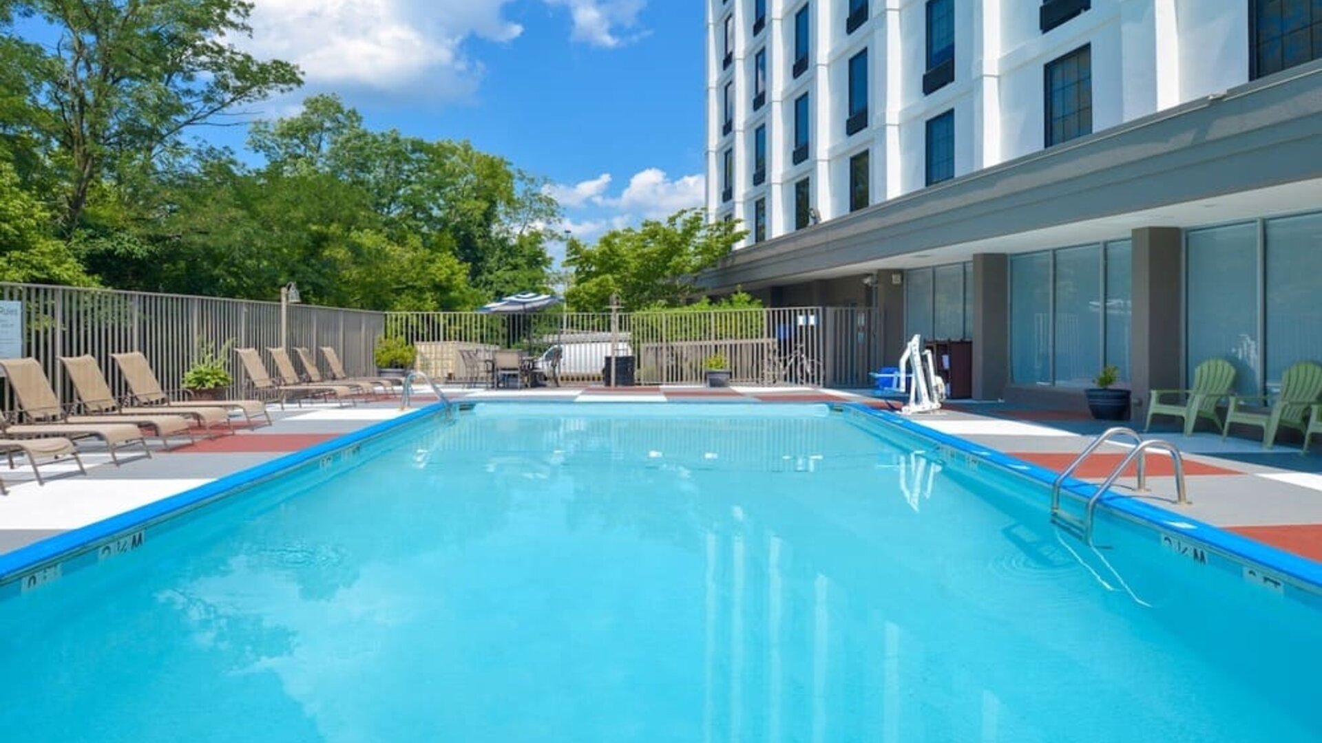 Stunning outdoor pool at Holiday Inn Express Towson Baltimore N.