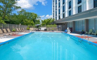 Stunning outdoor pool at Holiday Inn Express Towson Baltimore N.