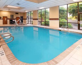 Refreshing indoor pool at Houston Marriott South At Hobby Airport.