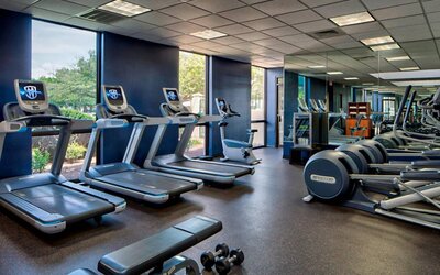 Fitness facility available at Houston Marriott South At Hobby Airport.