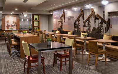 Hotel bar at Houston Marriott South At Hobby Airport.