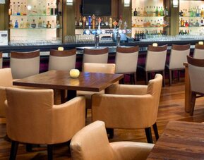 Hotel bar at DoubleTree By Hilton Seattle Airport.