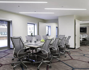 Meeting room with natural light at M Social Hotel Times Square.