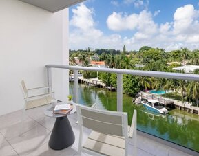 Dayrooms with beautiful outdoor terrace at The Altair Hotel Bay Harbor.