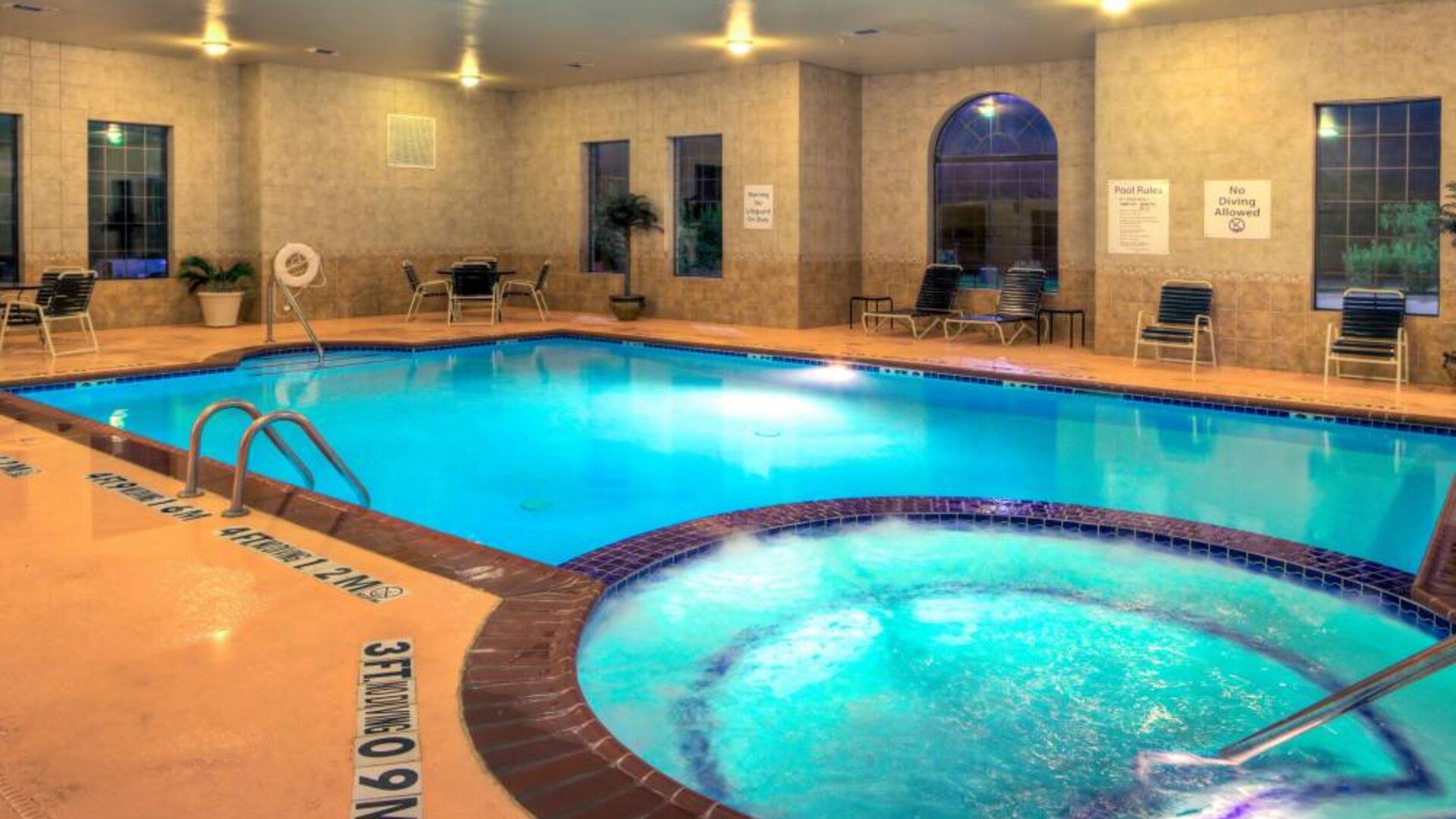 Refreshing indoor pool at Holiday Inn Express Granbury.