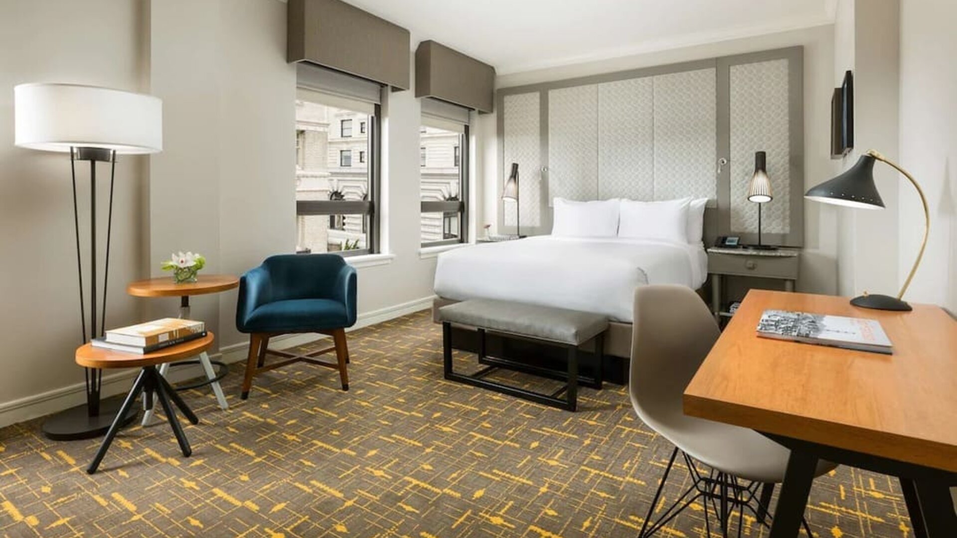 Delux king room with work station at Stanford Court San Francisco.