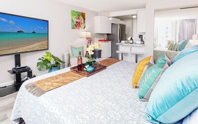 Ocean and City Views at Island Colony Near Waikiki Beach