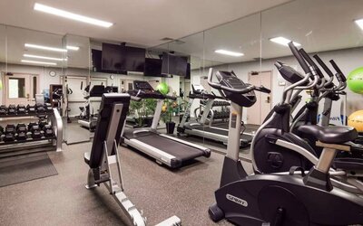 Fitness center available at Best Western Fort Lee.