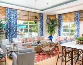 Comfortable lounge and coworking space at Circa 39 Hotel.