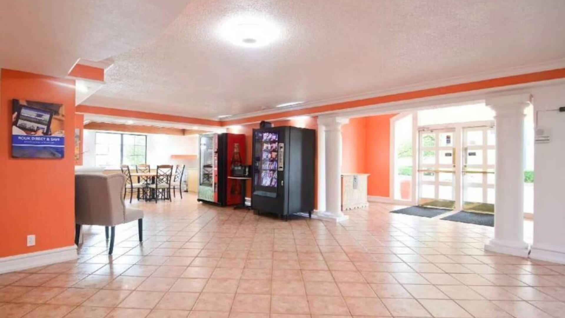 Lobby area at Relax Inn.