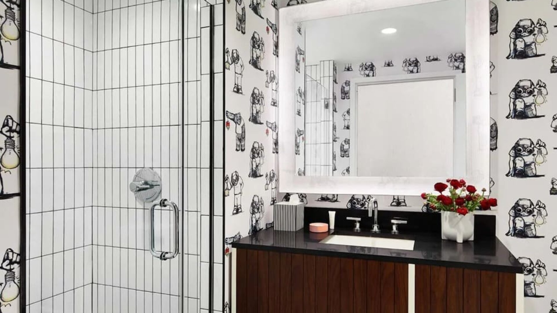 Private guest bathroom with shower at Graduate New York.